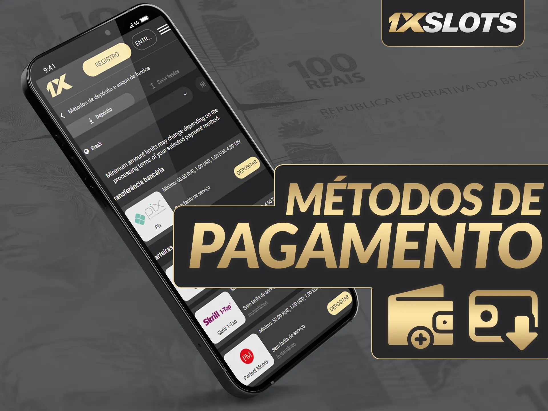 Há um grande número de métodos de pagamento disponíveis no 1xslots mobi para atender às necessidades dos usuários brasileiros.