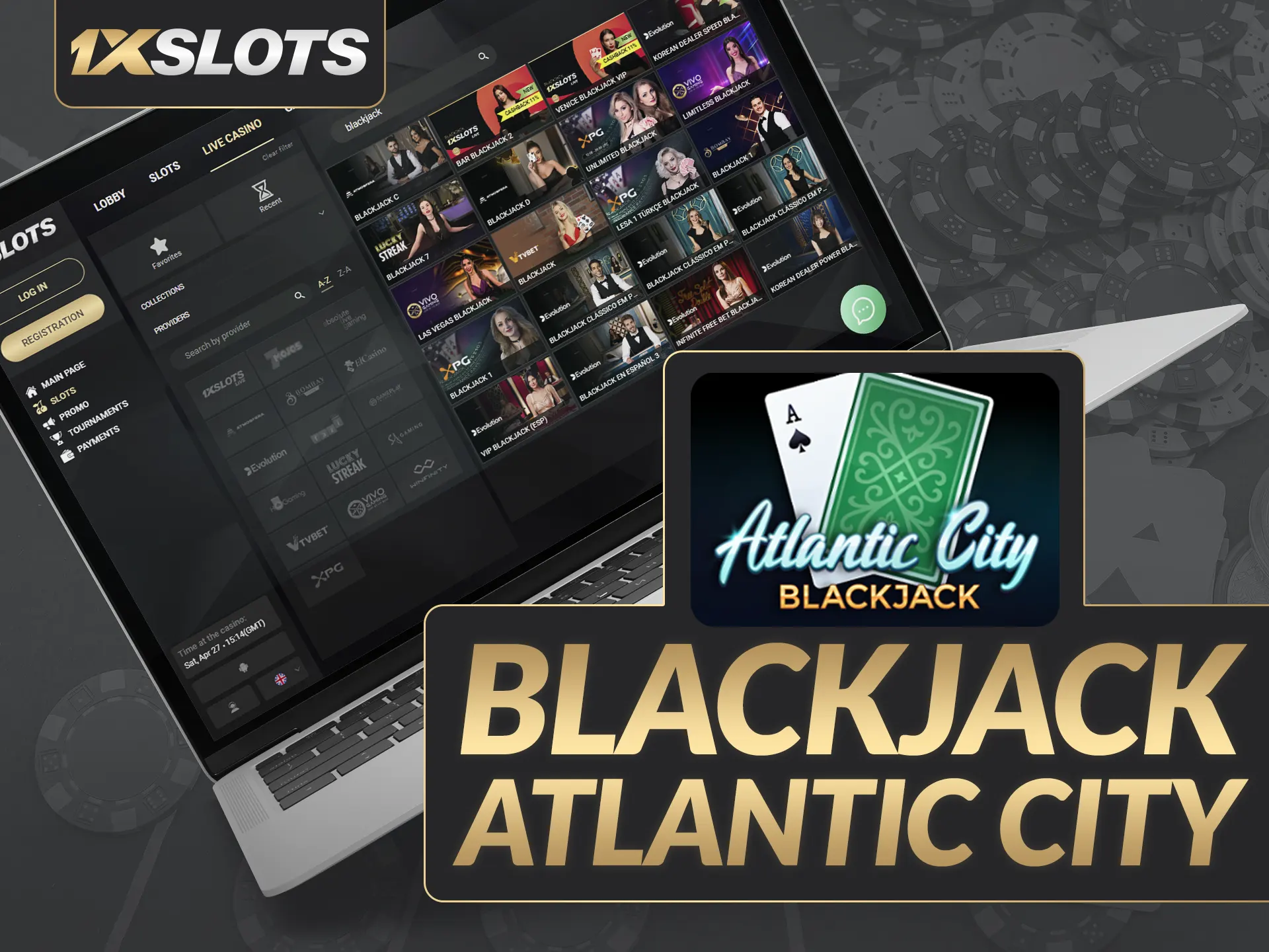 Jogue Blackjack Atlantic City na 1xSlots.