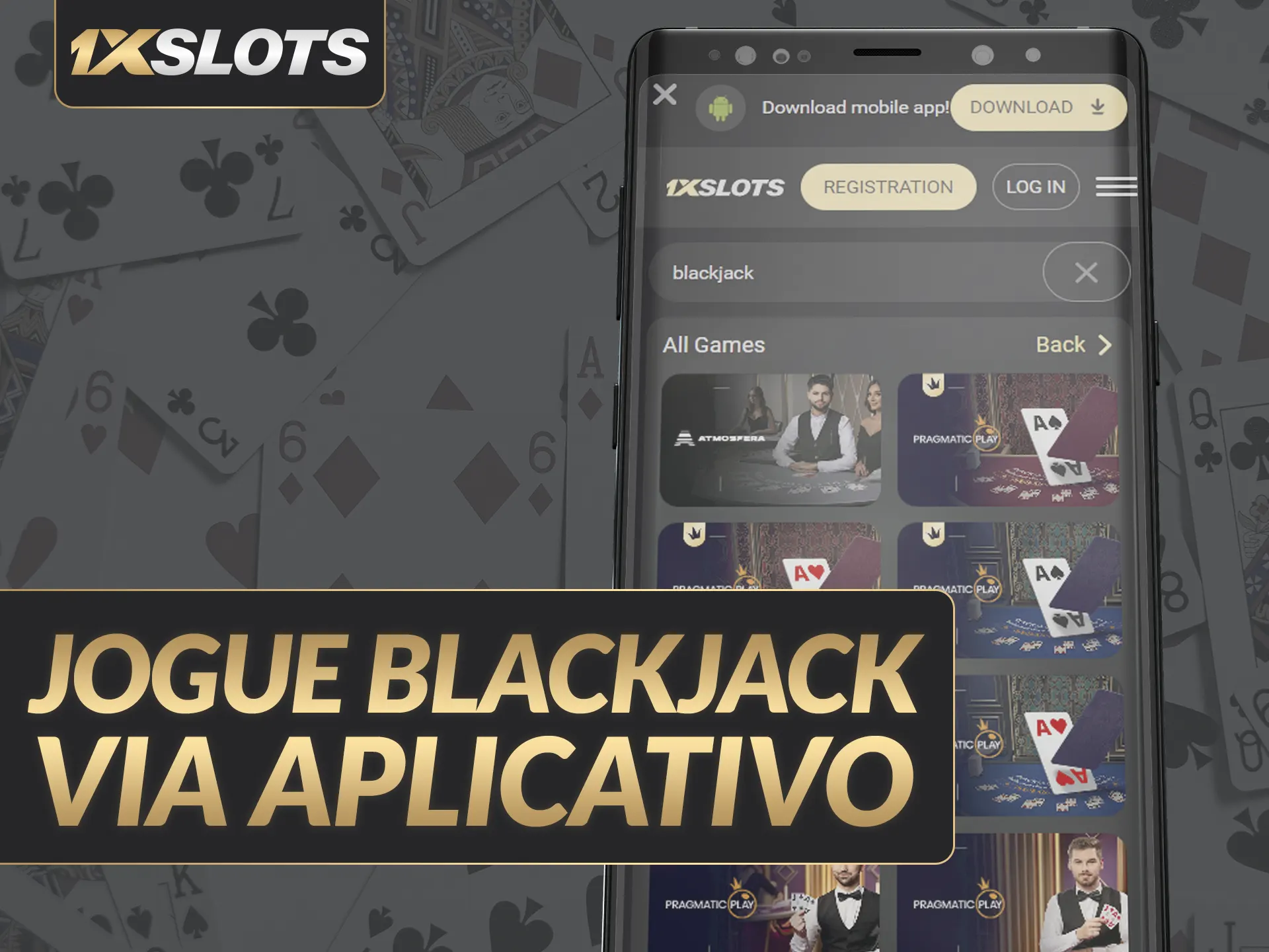 Jogue Blackjack pelo Aplicativo Móvel 1xSlots.