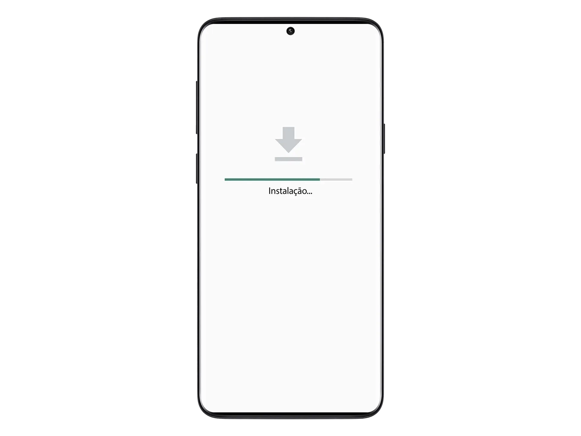 Aguarde a conclusão da instalação do aplicativo 1xSlot em seu dispositivo Android.