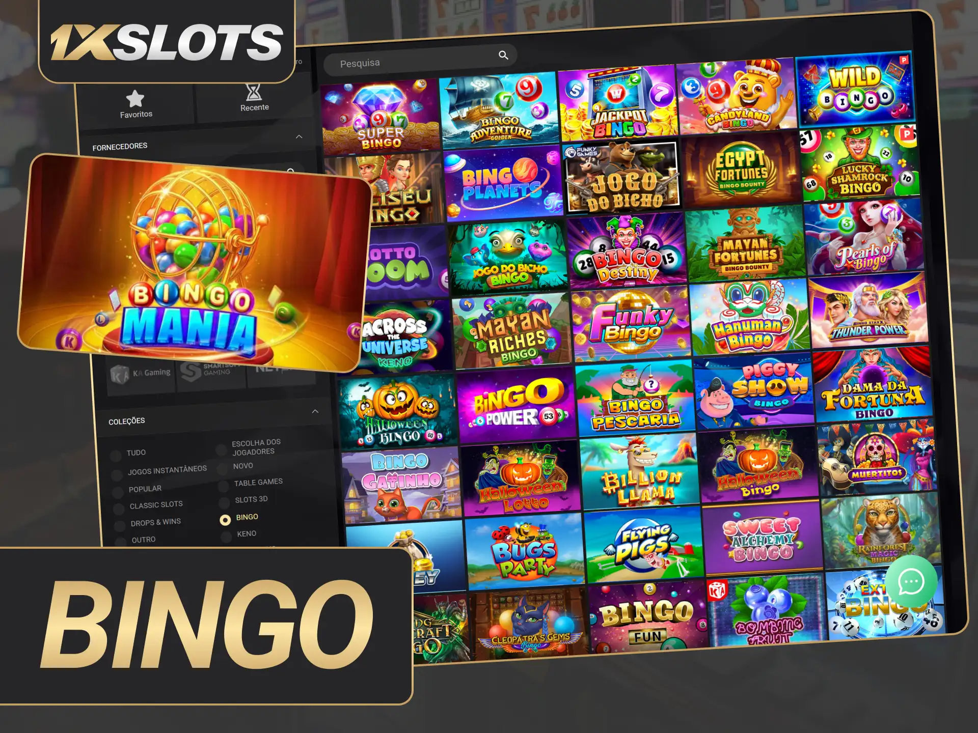 O emocionante jogo de bingo é apresentado no cassino 1xSlots.
