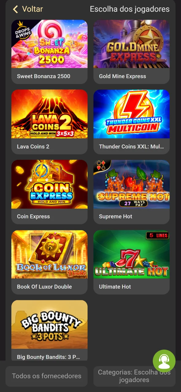 O aplicativo 1xSlot oferece uma ampla variedade de caça-níqueis e jogos.