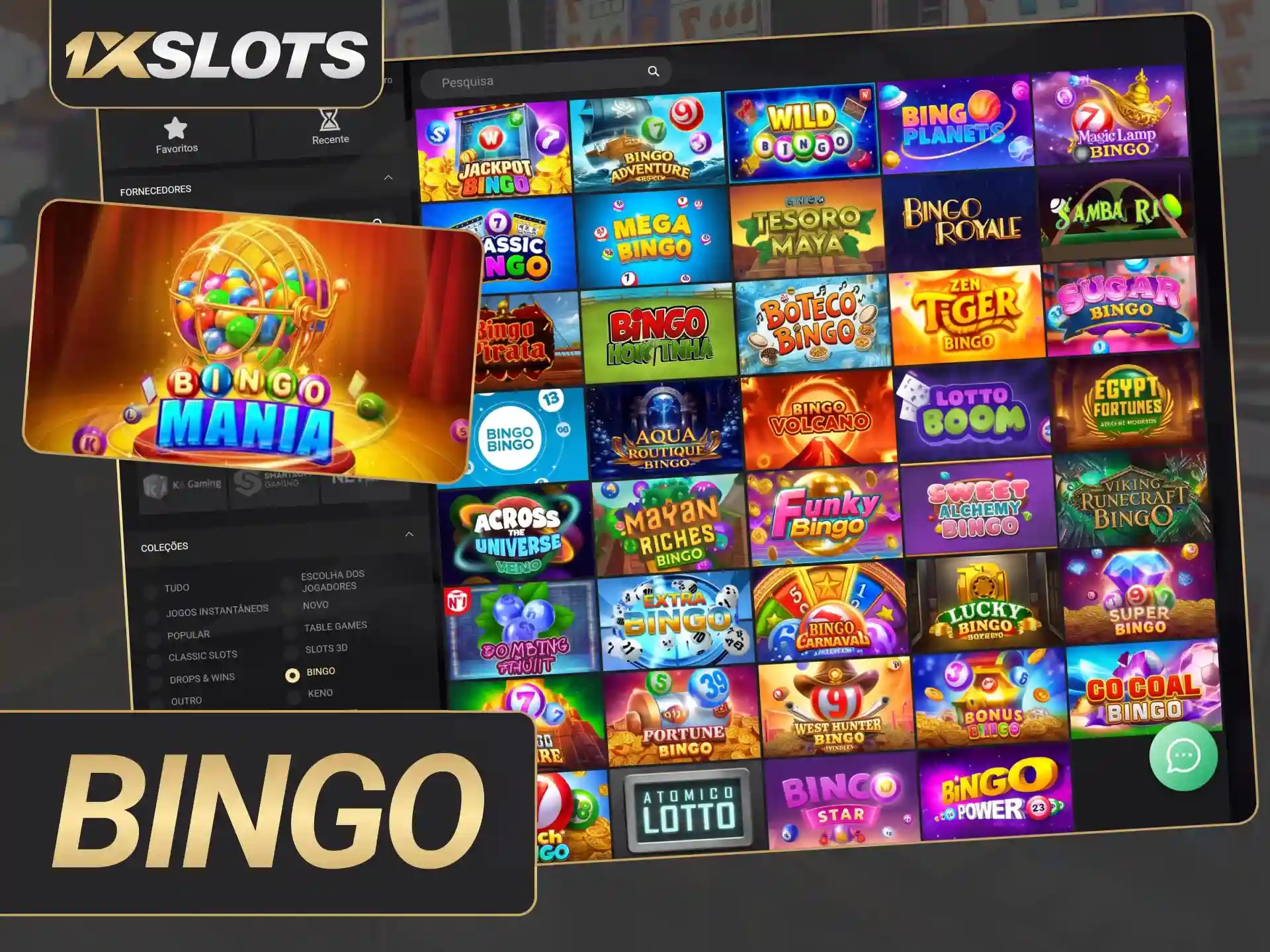 O emocionante jogo de bingo é apresentado no cassino 1xSlots.